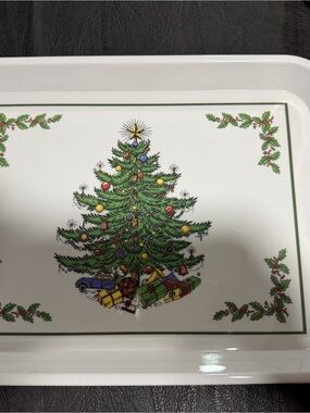 Large Christmas melamine serving tray.